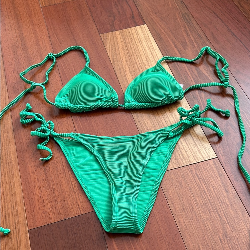 2 for $9 Ladies size small green bikini